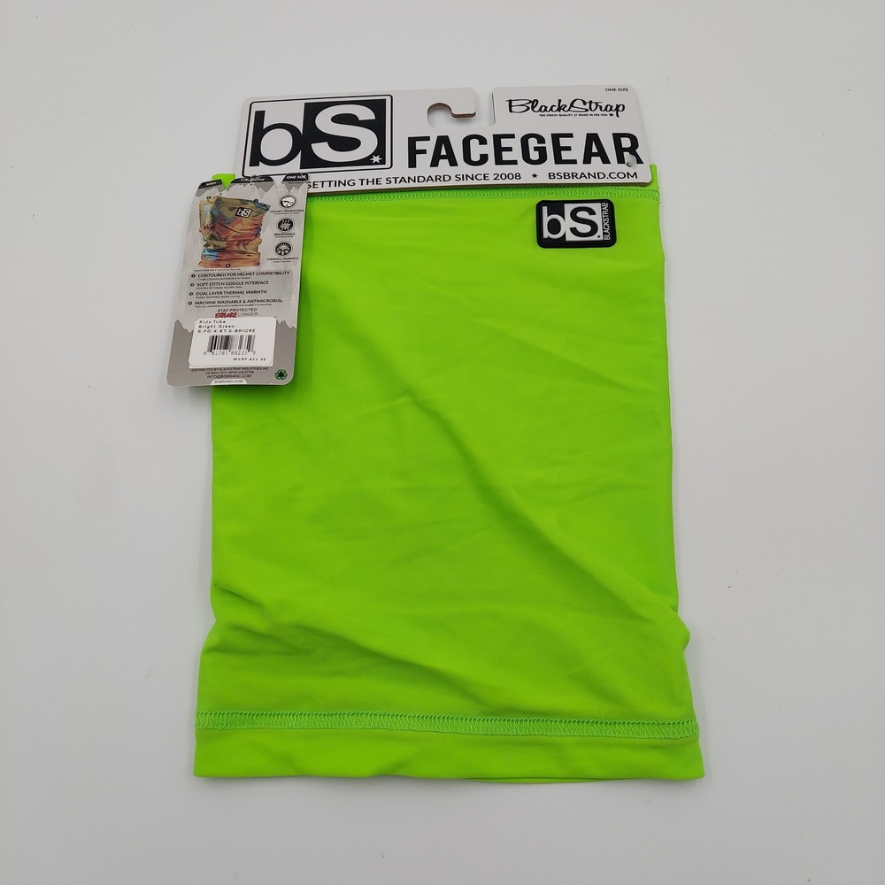 BlackStrap Kids Tube Face Mask One Size Bright Green New Neck Gaiter UPF 50+